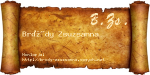 Bródy Zsuzsanna névjegykártya