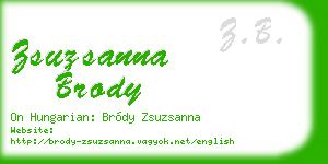 zsuzsanna brody business card
